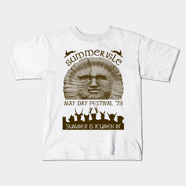 Summerisle May Day Festival 1973 Kids T-Shirt by Paulychilds